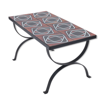 Table basse en fer forgé
