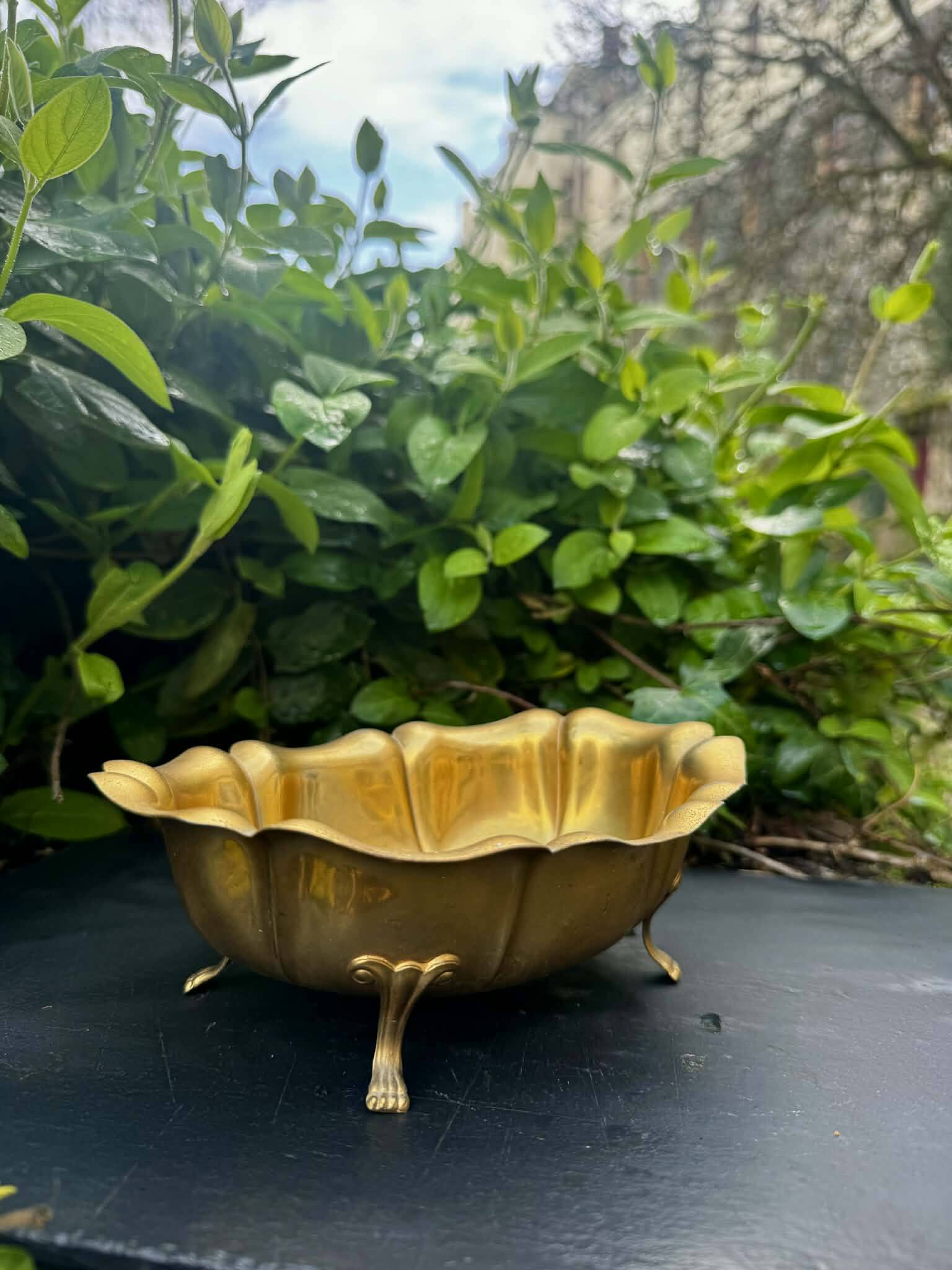 Brass centrepiece tray in Louis XV style.