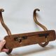 Double Bistro Coat Rack Curved Wooden Hanger Early 20th Century