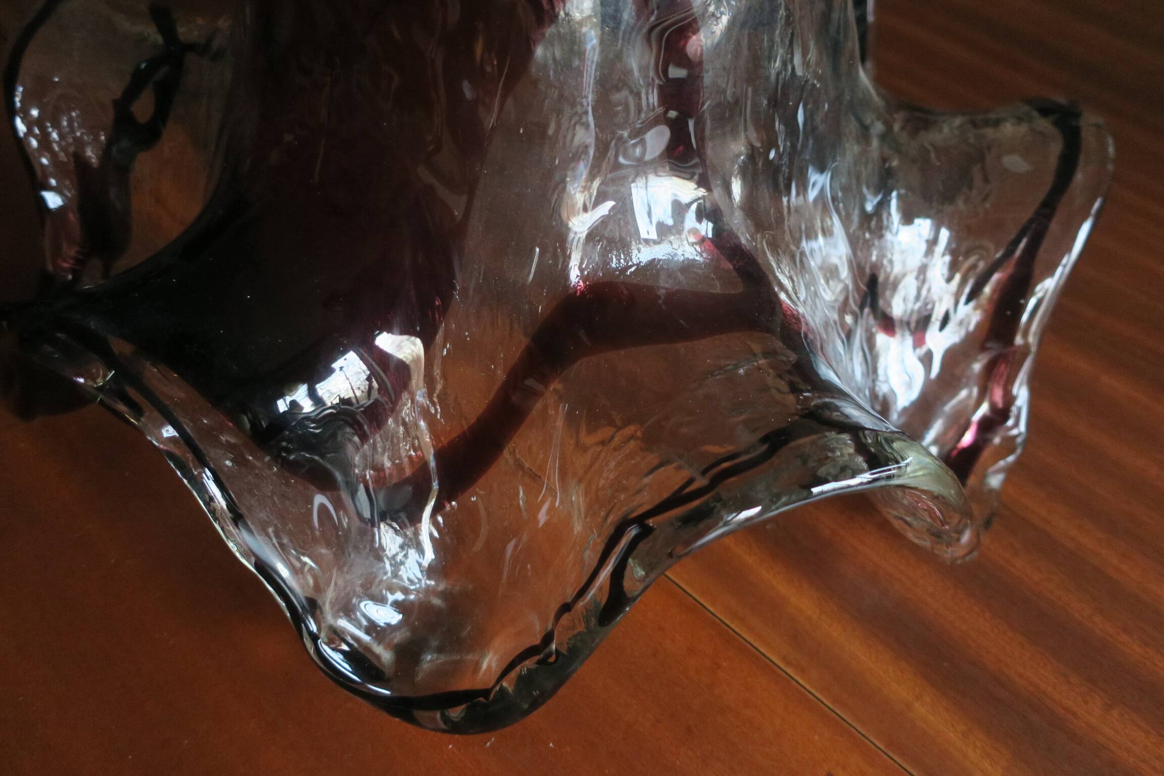 Large art glass pendant light, Pertti Santalahti for Humppila, Norway 1960s