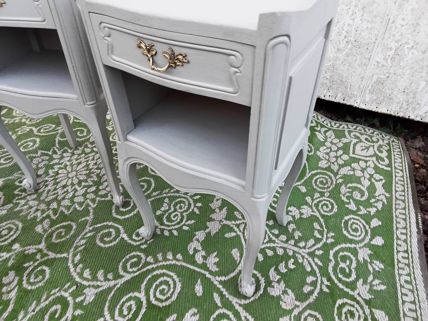 Pair of gray bedside tables