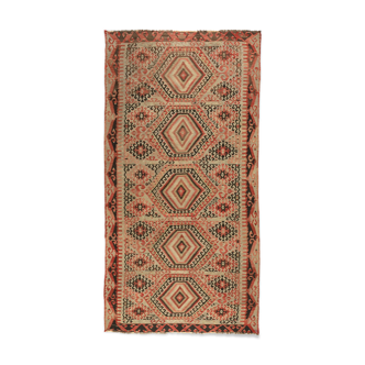 Anatolian handmade kilim rug 328 cm x 161 cm