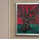 Original Swedish oil on canvas “The Tree” by Frans Rabe, vintage & framed 38x42cm
