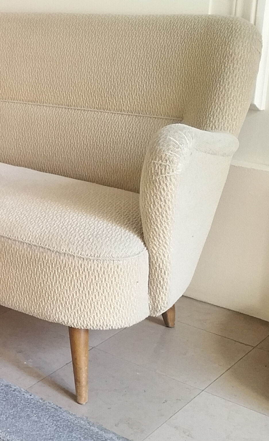 Couch sofa club 3 places organic 50 60 vintage years