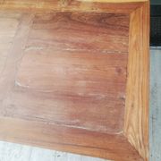 Wrought iron and bronze butcher's table