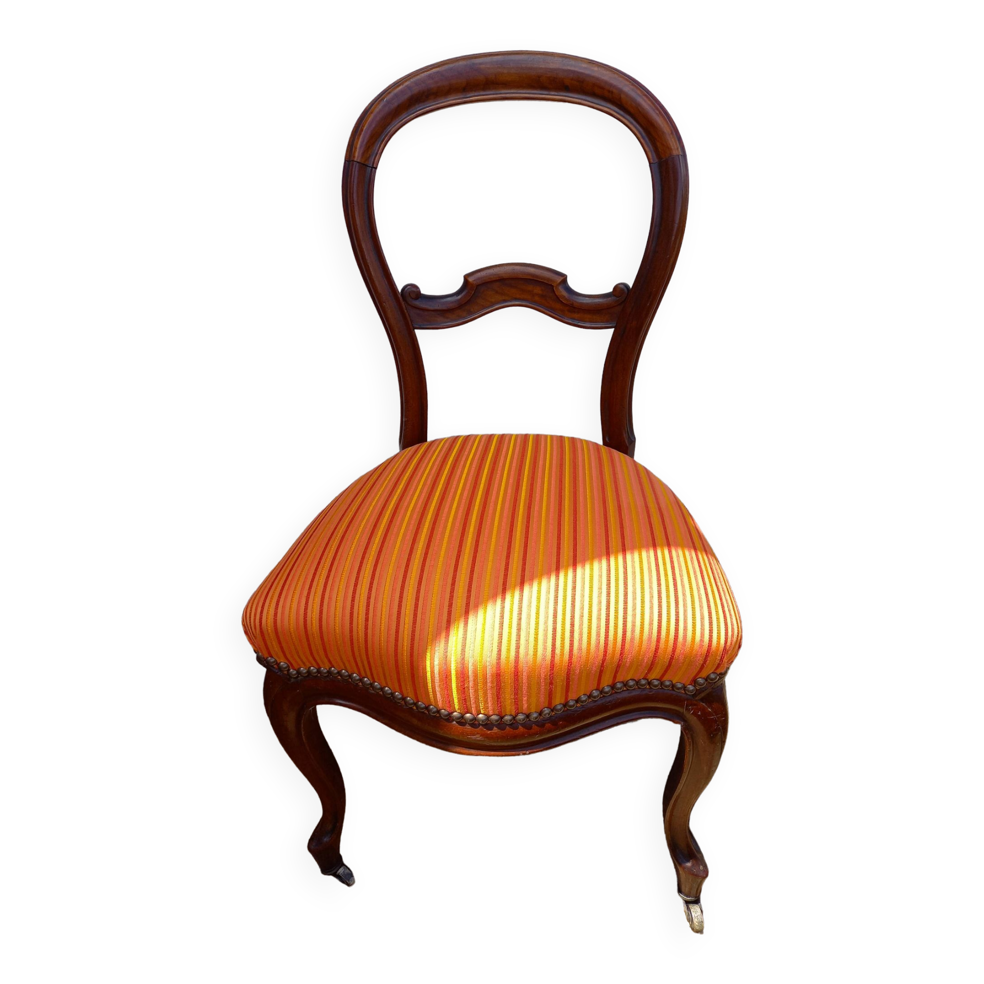 Louis Philippe chair restored with wheels