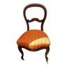 Chaise Louis Philippe restaurée à roulettes