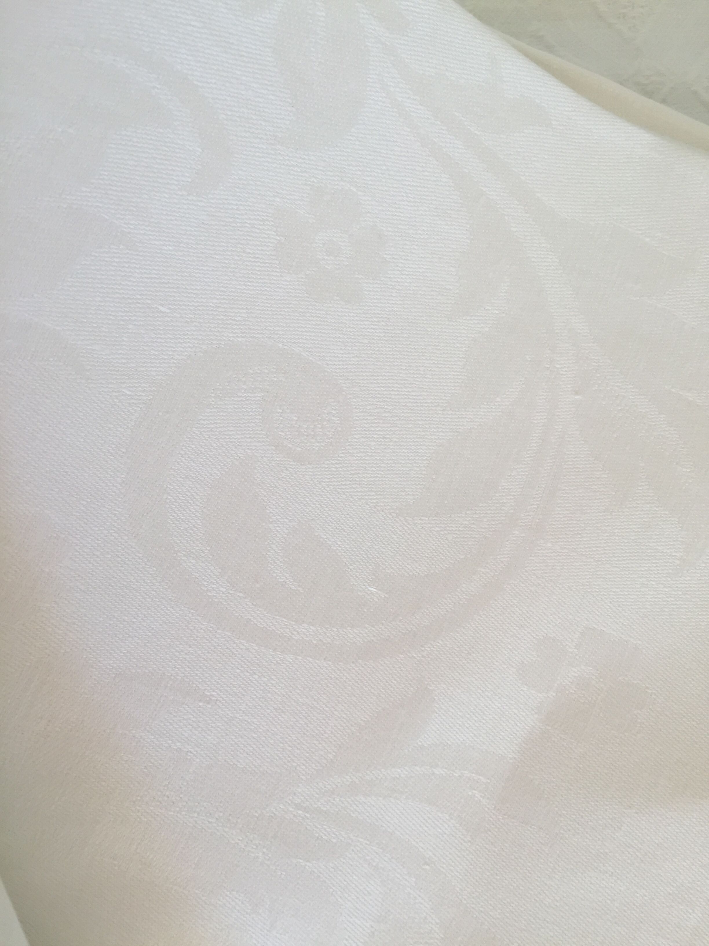 Old linen tablecloth