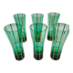 6 Emerald green orangeade glasses