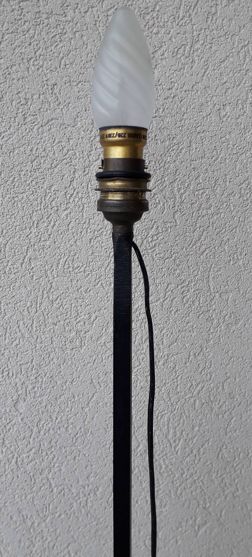 Black iron floor lamp