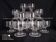 Set of 10 Art Deco crystal footed bowls.