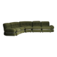 Vintage olive green modular sofa, Italy, 1970s