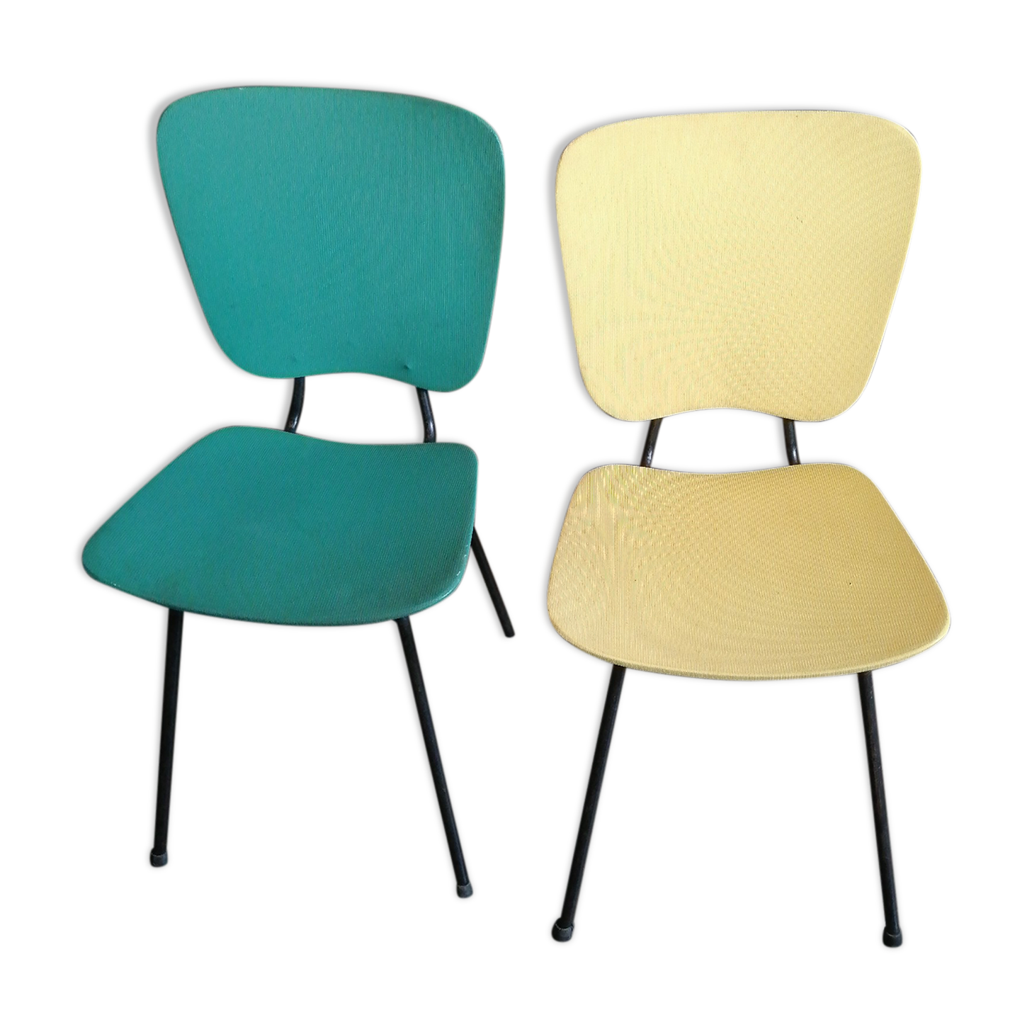 Set of 2 1950 60 skai chairs