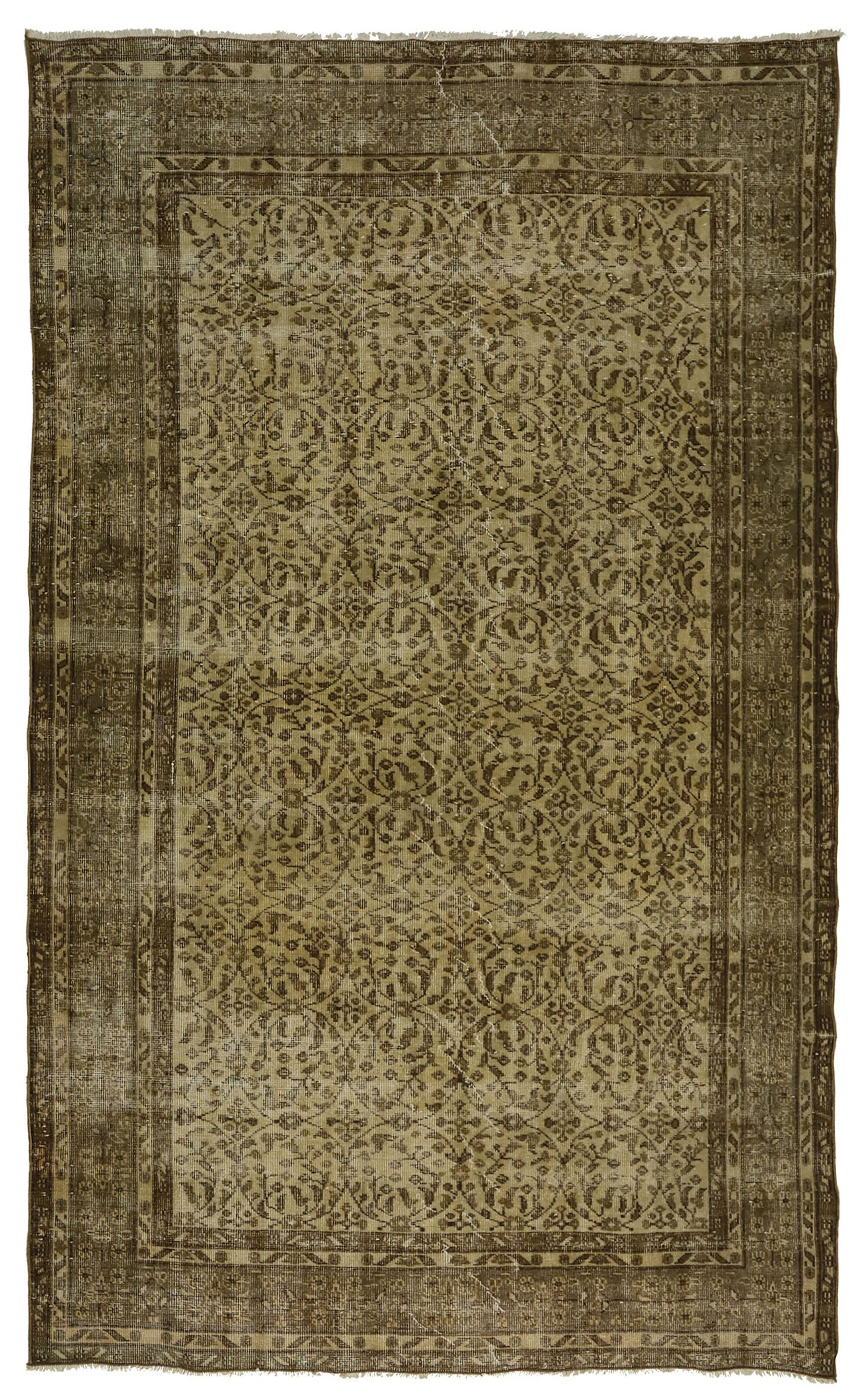 One-of-a-kind turkish handwoven vintage rug - rustic vintage charm 281x 171 cm