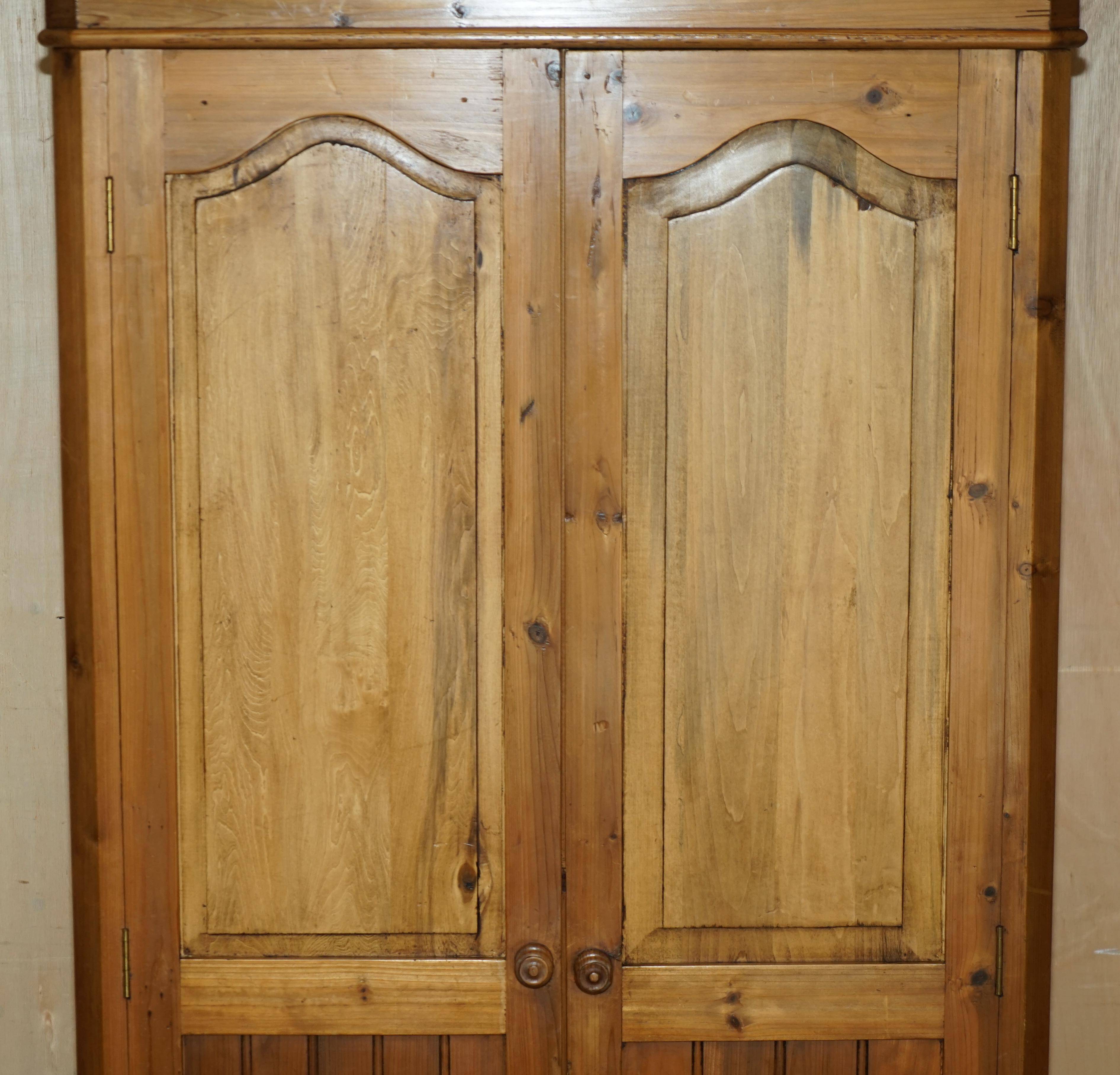 Vintage hand-carved wardrobe in Art Nouveau style.