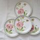 Set of 4 Moulin des Loups dinner plates, 1980, vintage French