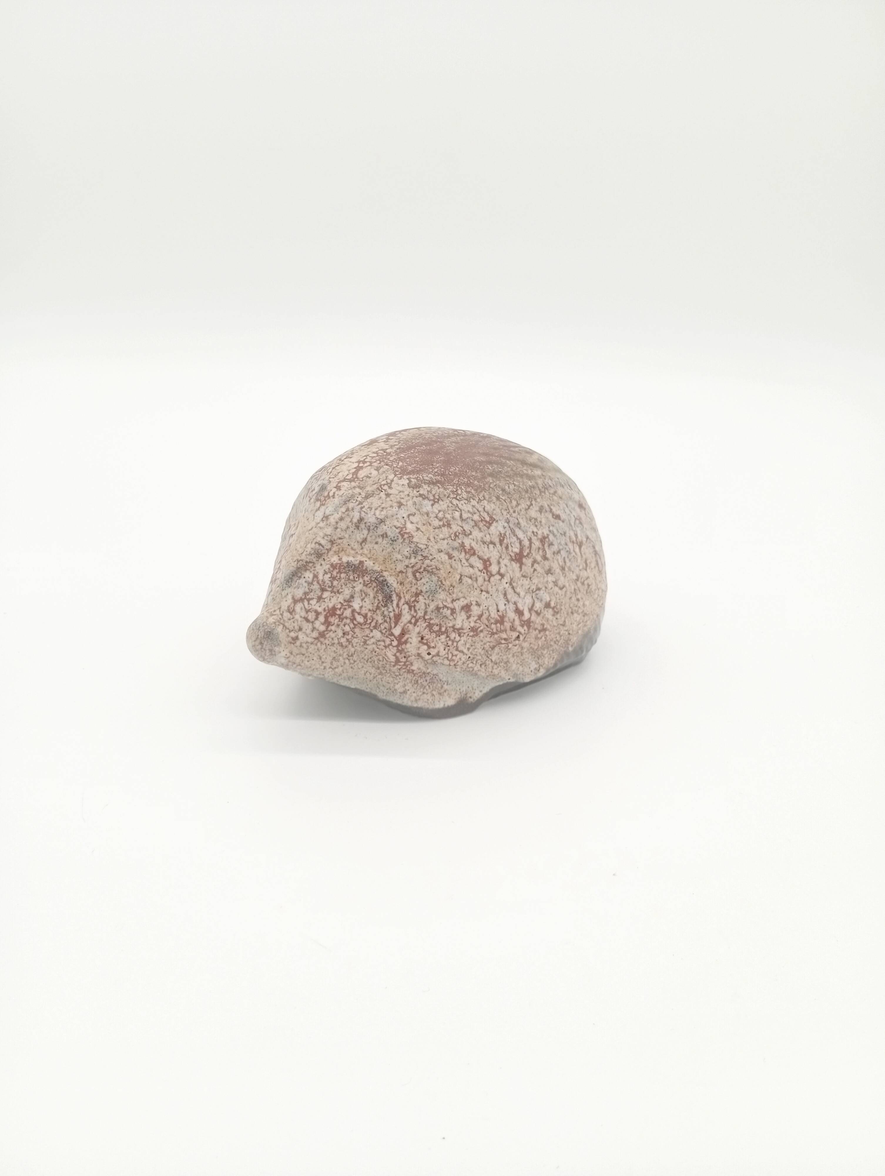 Hedgehog Statuette Zoomorphic Brutalist Sculpture Molded Pottery 20th Century