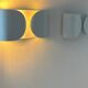 Pair of vintage Foglio wall lamps, white, Tobia Scarpa for Flos Italy
