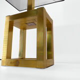 Cubic table lamp in brass 1980