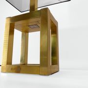 Lampe de table cubique en laiton 1980