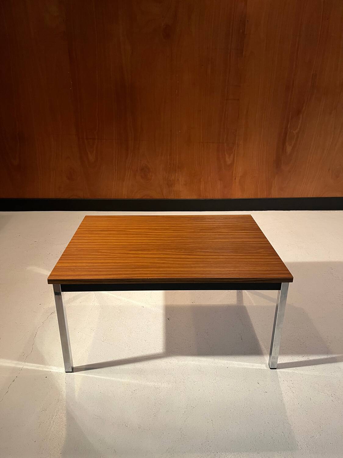 Table basse en acier et teck, 1970