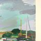 Oil on canvas port with sailing boats