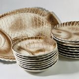 Sarreguemines Fish Service for 8 people (Flat + Soup Plates, Main Course)