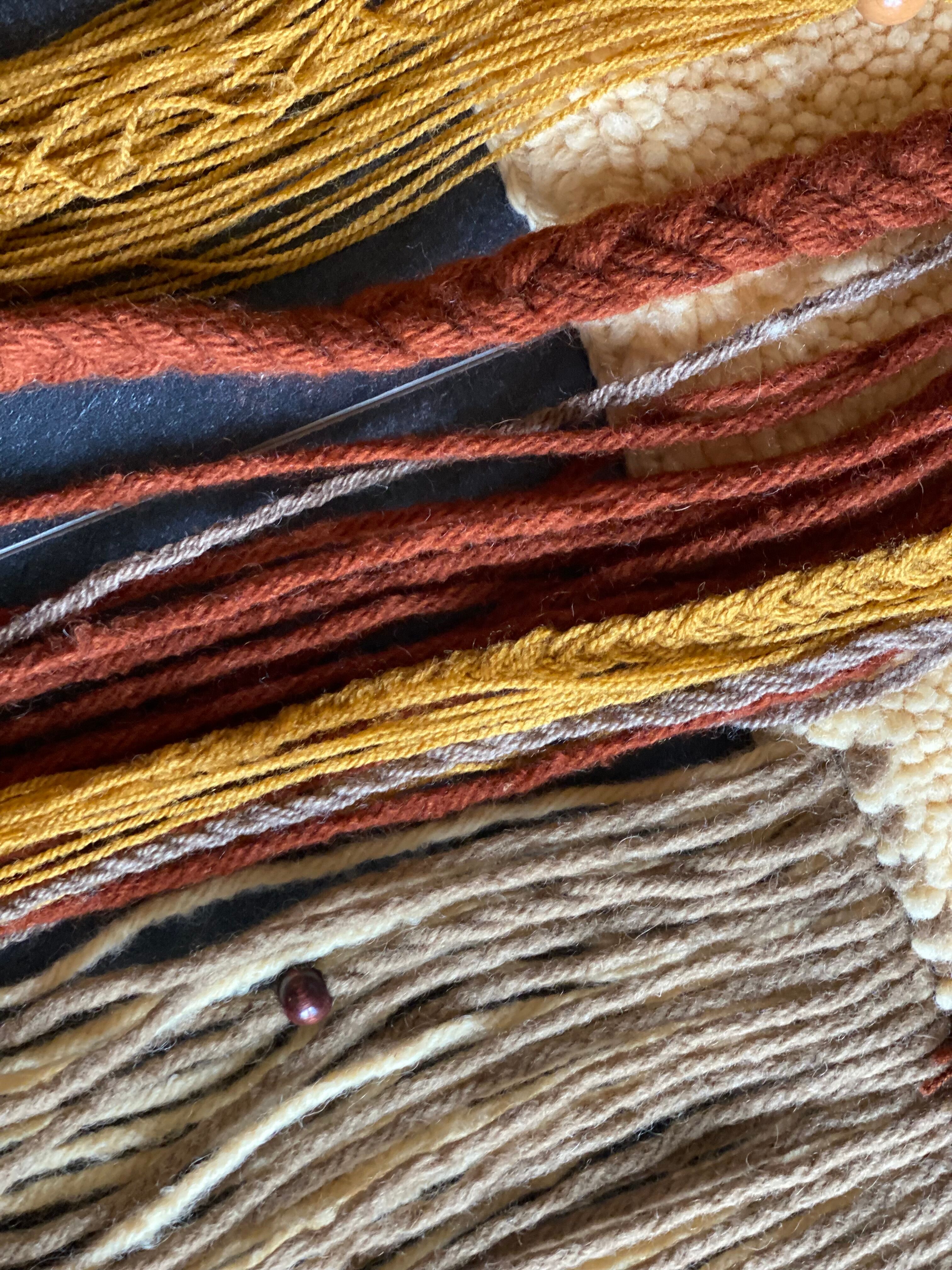 Tenture murale en macramé vintage fait à la main