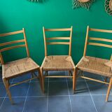 Set of 3 Scandinavian Chairs Gracell. Swedish design by Yngve Ekström in 1956.