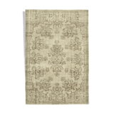 Hand-knotted unique turkish beige rug 208 cm x 310 cm