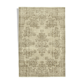 Tapis beige turc unique noué à la main 208 cm x 310 cm