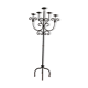 Wrought iron standing chandelier with five arms of light
