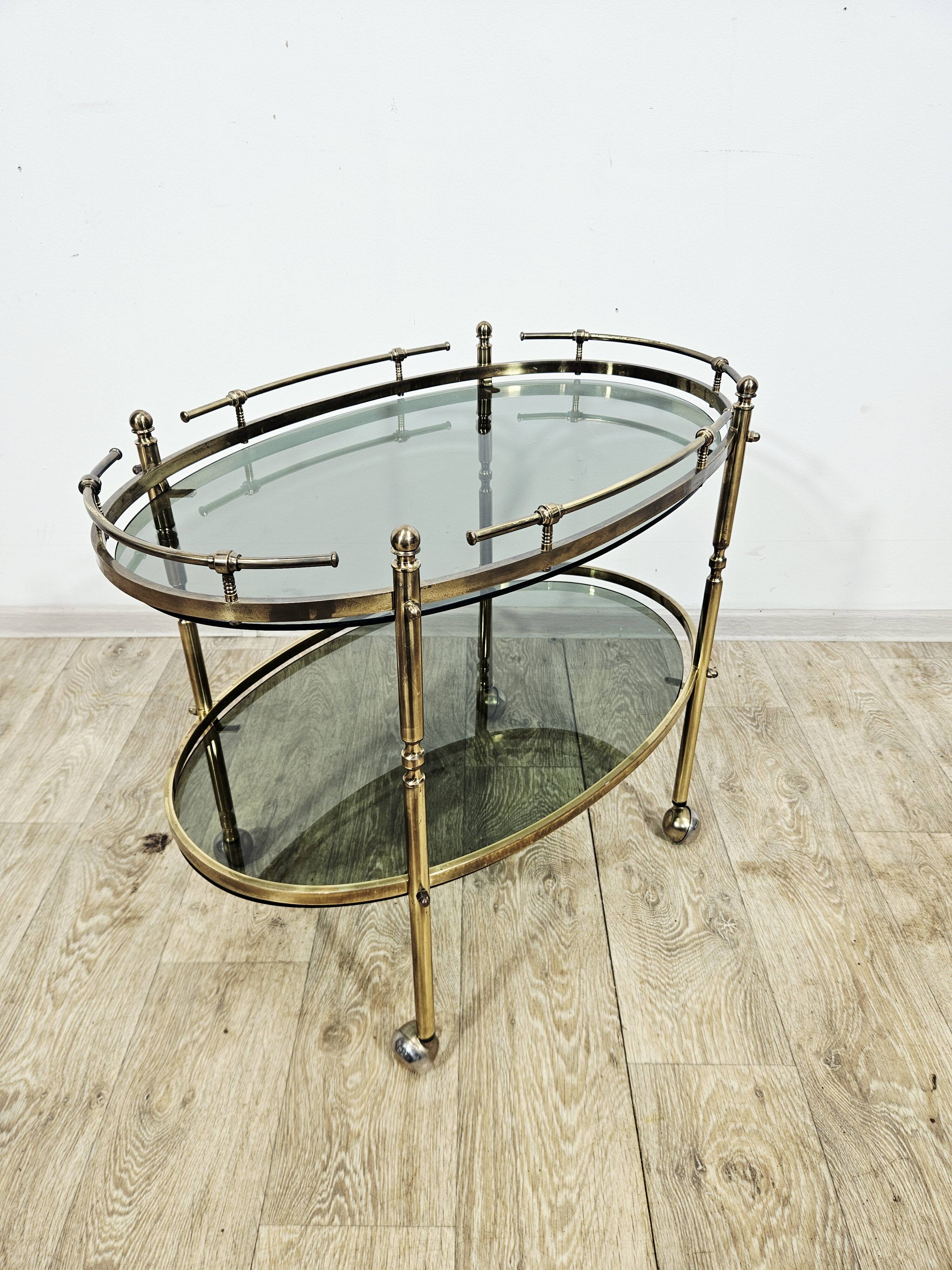 Brass bar cart / France, 1960s.