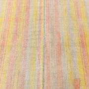 5x7 Pink & Yellow Striped Vintage Kilim Rug, 147x229Cm