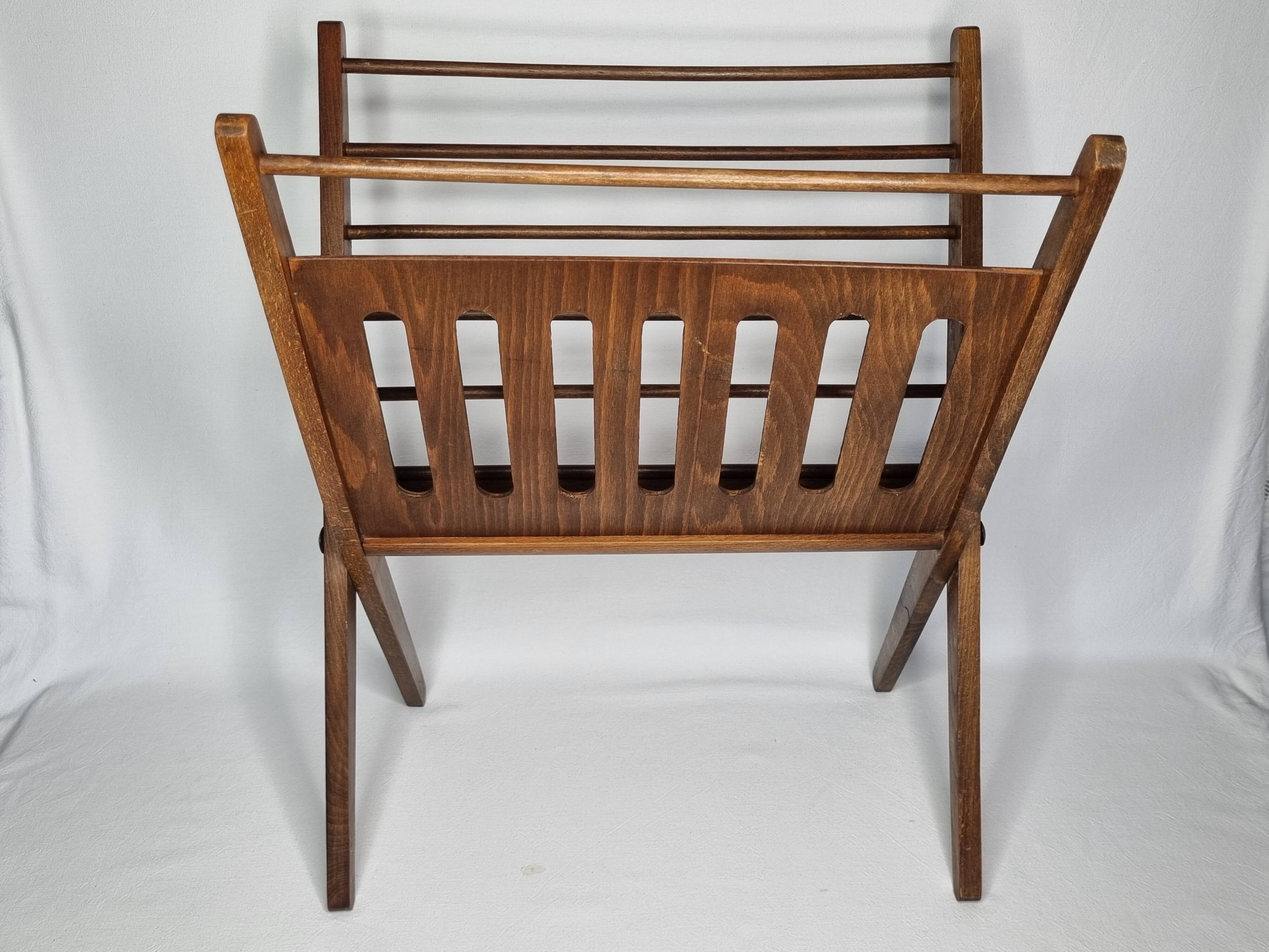 Folding wooden magazine rack by Cees Braakman for Pastoe, 1960s