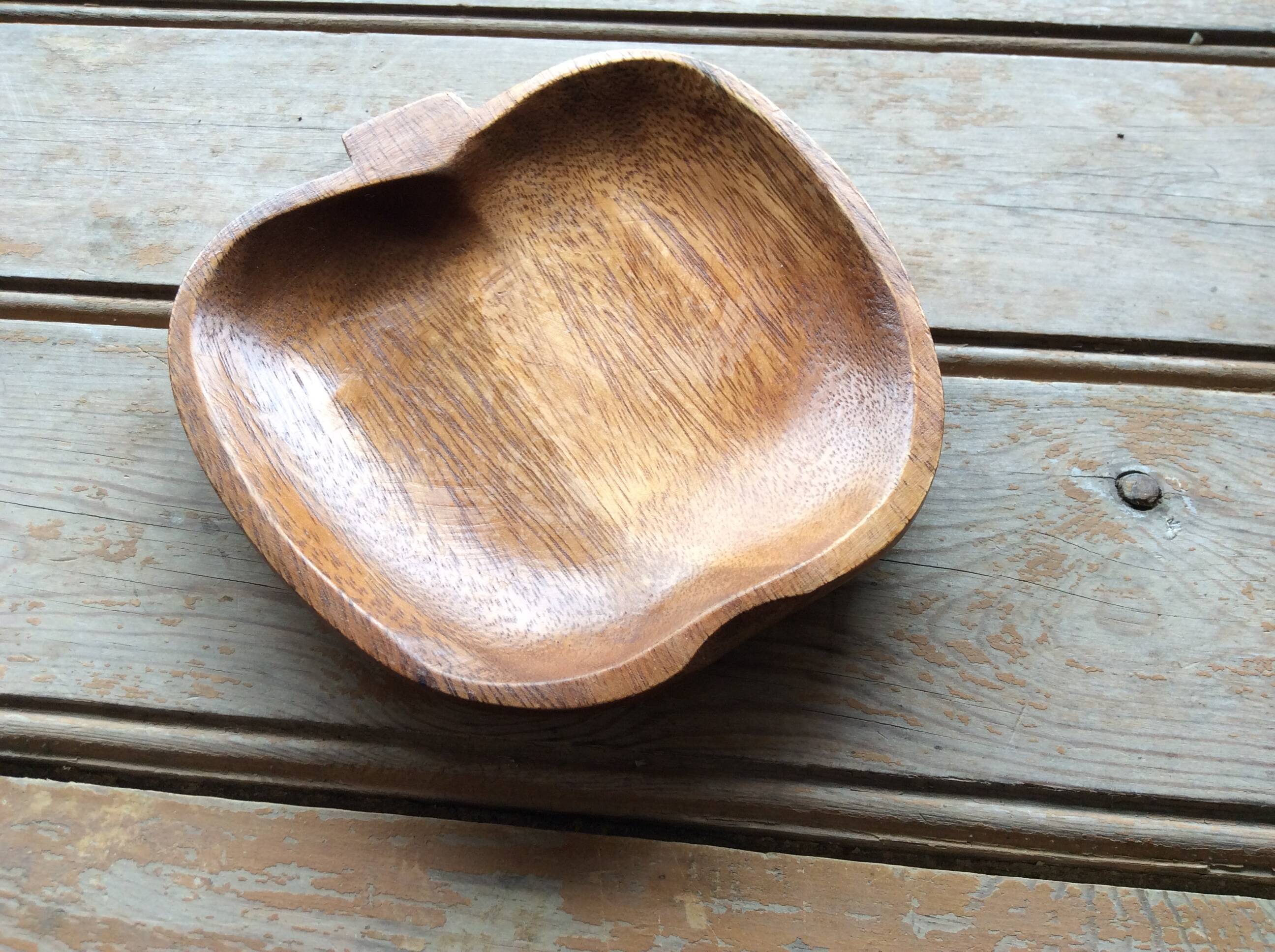 Empty wooden apple pocket