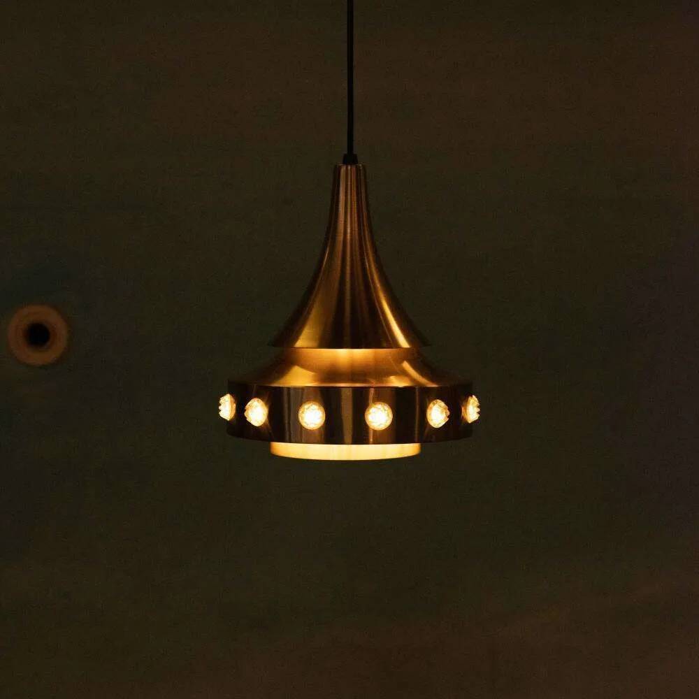 Danish space age suspension design, vintage pendant from the sixties.