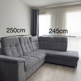 Grey mottled convertible corner sofa
