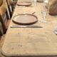 Table de ferme ancienne en chêne et ormeau