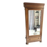 Armoire avec porte miroir en merisier Ebeniste