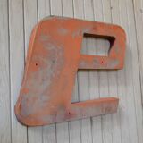 Letter to sign vintage metal 'E '.