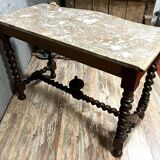 Curved console from a Renaissance hunting lodge in solid oak circa 1850