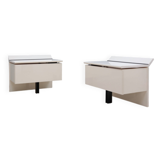 Tables de chevet laquées Paolo Piva B&B Italia années 1970