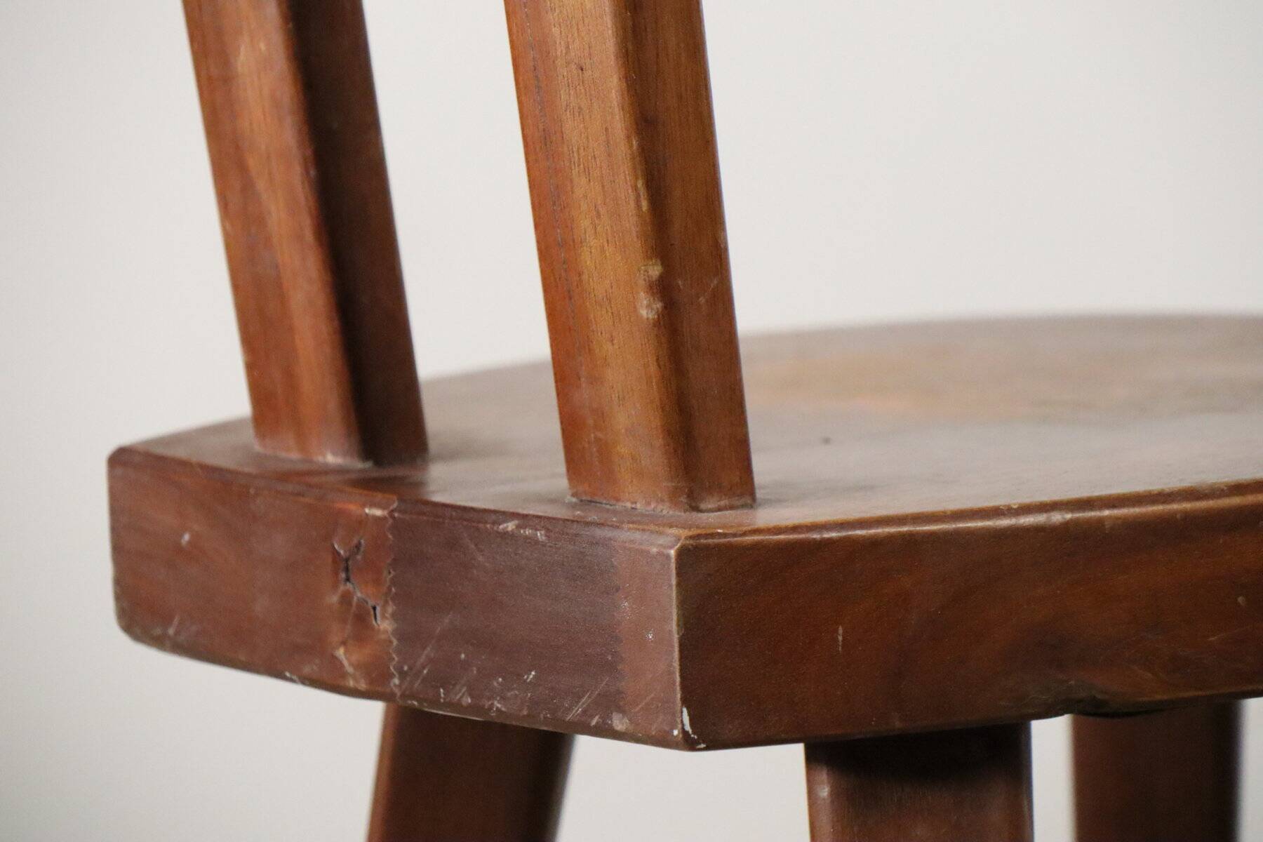 Chaise en acajou par Christian Durupt - Méribel - 1960