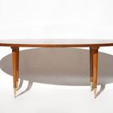 Table vintage, wood table, coffee table, coffee table, table oval, table feet compass, interior decorating, home décor, 60's