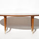 Table vintage, wood table, coffee table, coffee table, table oval, table feet compass, interior decorating, home décor, 60's