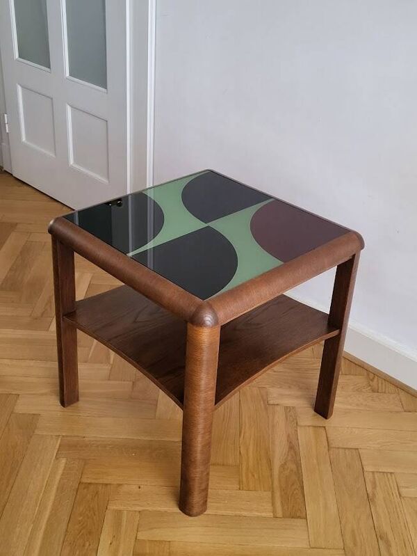Table basse Art Déco vintage, années 1930