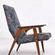 50s - 60s armchair in wood and fabric