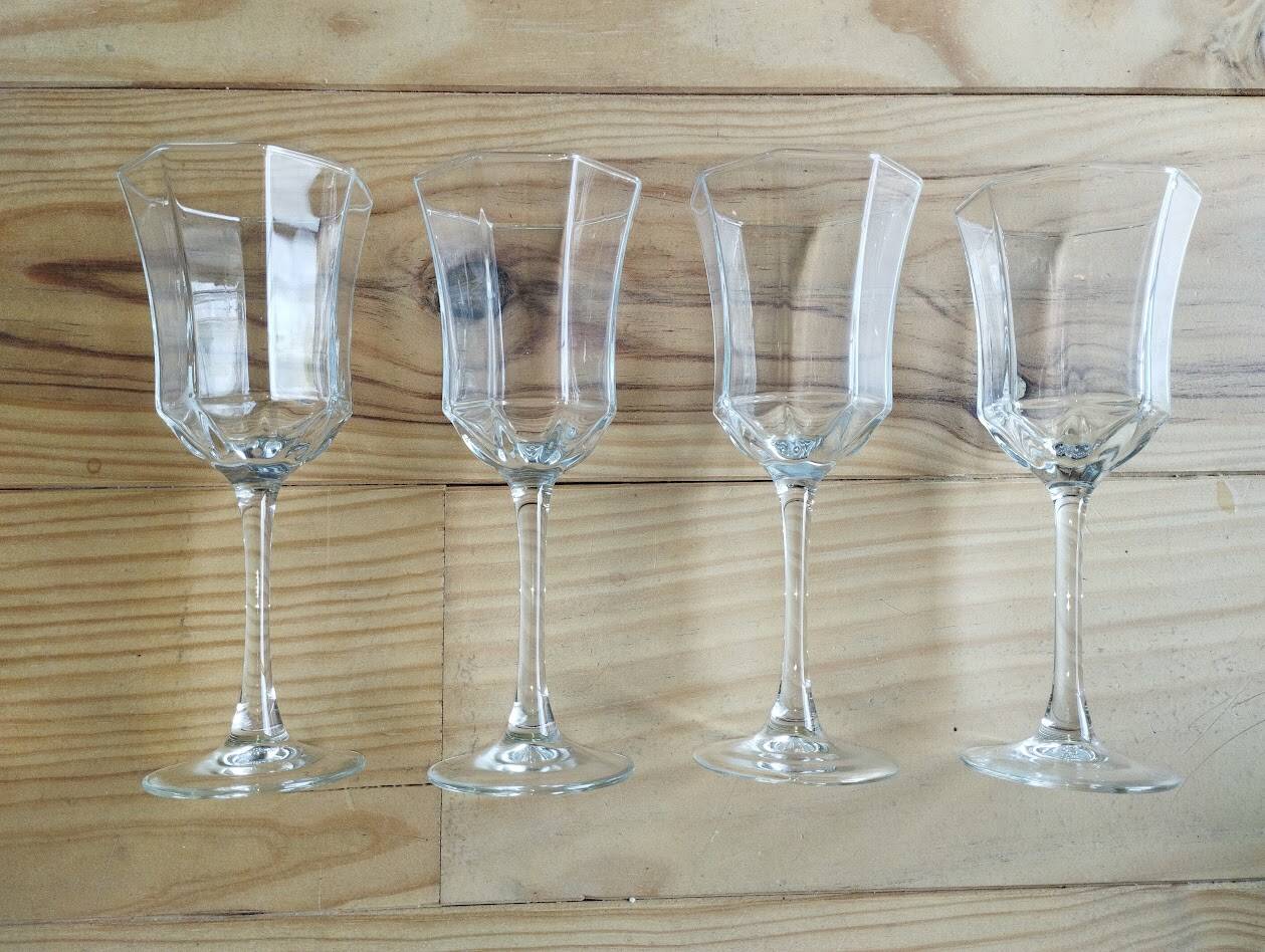 4 crystal glasses from Arques – Octime model