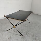 Table basse en laiton et verre